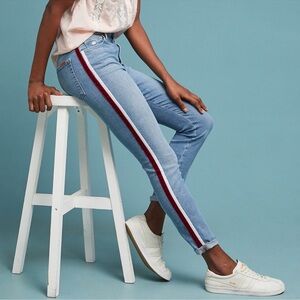 Joe’s Charlie High-Rise Velvet Stripe Skinny Jeans SZ 28